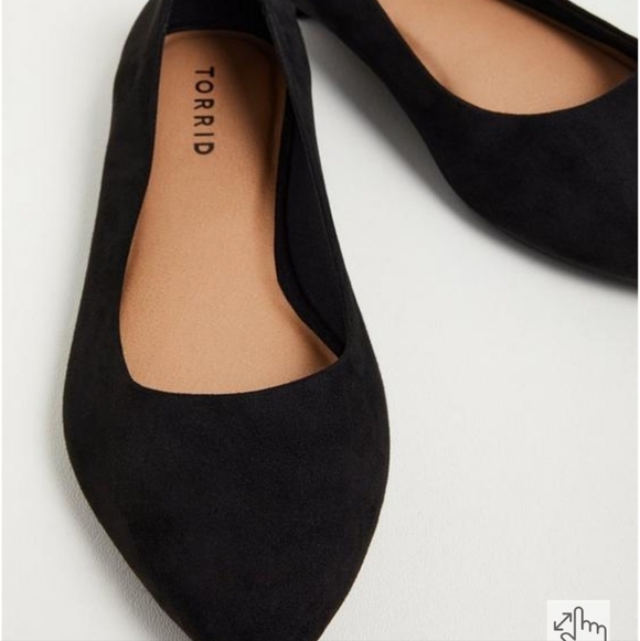 Torrid Black Pointed Toe Flats Extra Wide Width WW Size 10.5 - Picture 12 of 12